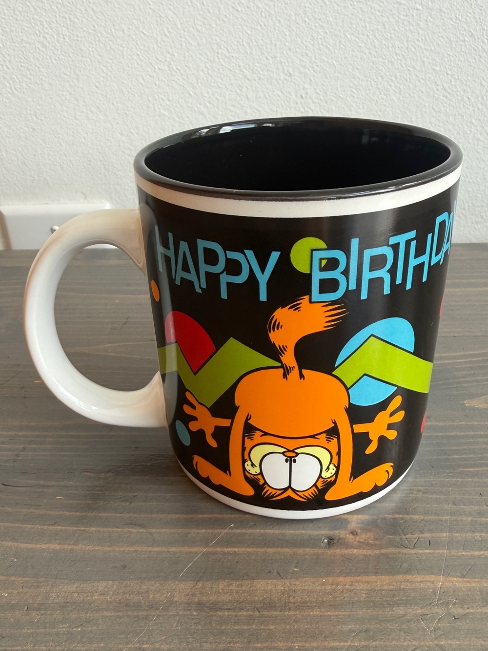 Vintage GARFIELD Happy Birthday mug